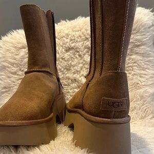 UGG Women's Brown Suede Platform Boots